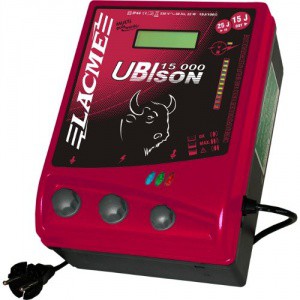 Elektrický ohradník síťový UBISON 15000, digitální kontrola, určen pro skot, ovce, koně a divoku zvěř