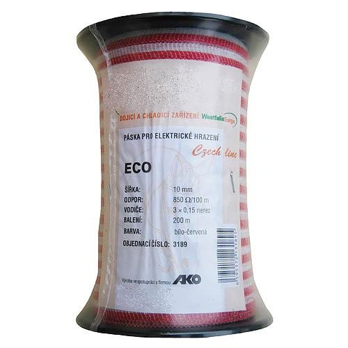 Páska pro elektrický ohradník ECO, 10mm, 200m