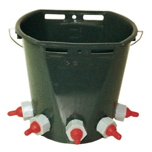 Napájecí kbelík pro jehňata kmpl. s 5 dudlíky