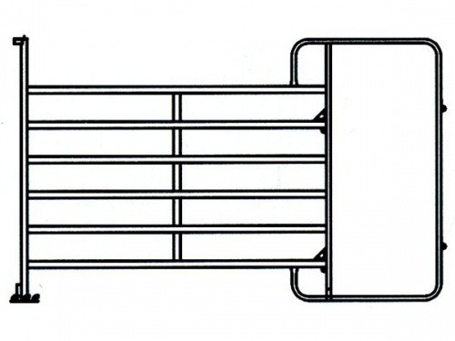TEXAS panel pozink s rámem pro chodbu, 6 příček, v. 1,6 m, délka 3,0 m
