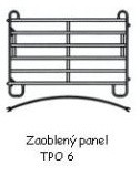 TEXAS panel pozink zaoblený, 6 příček, v. 1,6 m
