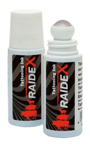 Tetovací barva RAIDEX ROLL ON 80 ml černá