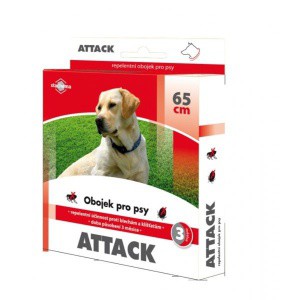 ATTACK antiparazitární obojek pro psy, 65cm