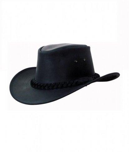 Westernový klobouk SCIPPIS Bushman kožený, černý