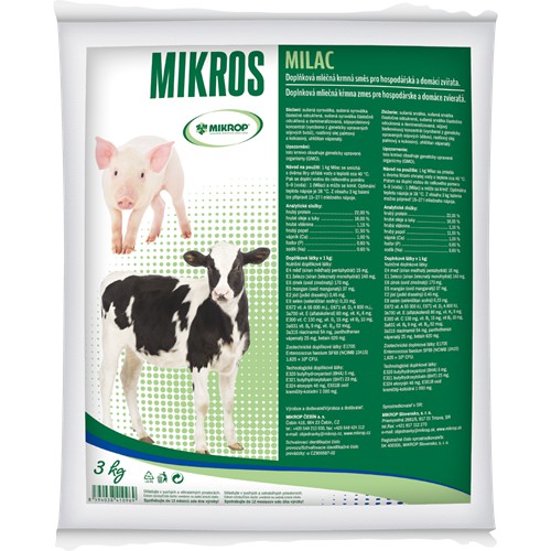 Mléčná náhražka pro zvířata, Mikrop MILAC, 3 kg