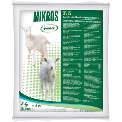 Mléčná náhražka pro jehňata MIKROS OVIS, 3 kg